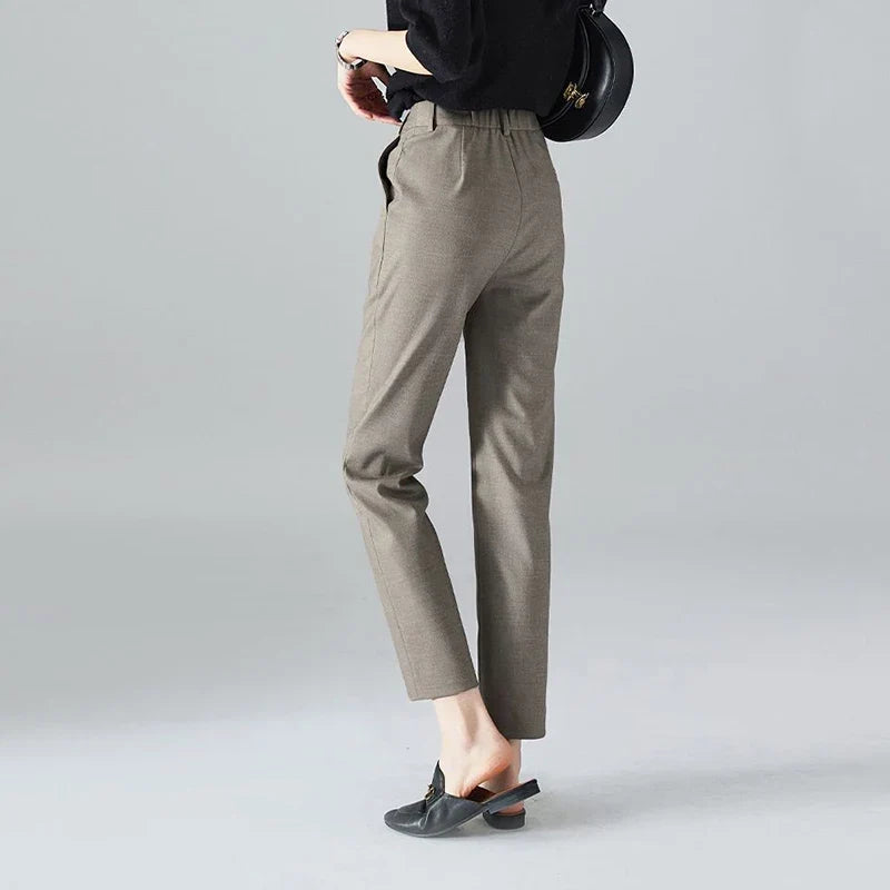Josee | Tapered Ankle High Waist Trousers