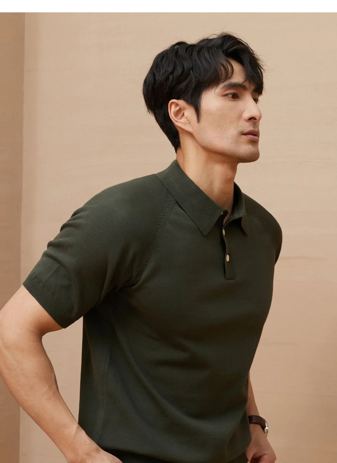 Barnabé | Fine Knit Button Down Polo