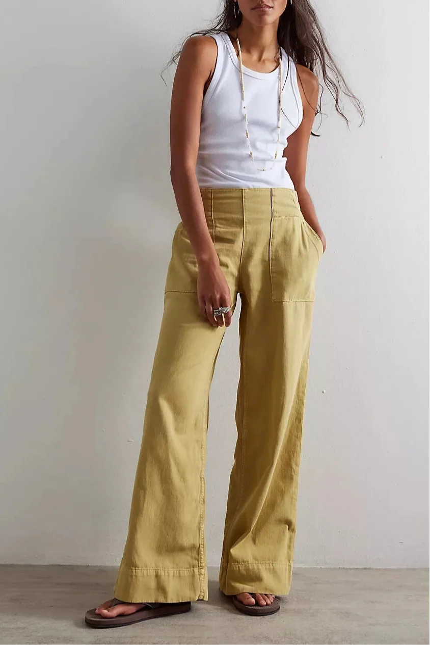 Melina | Loose Fit High Rise Wide Jeans