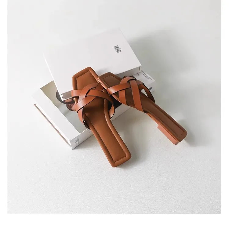 Audette | Interlaced Leather Slides