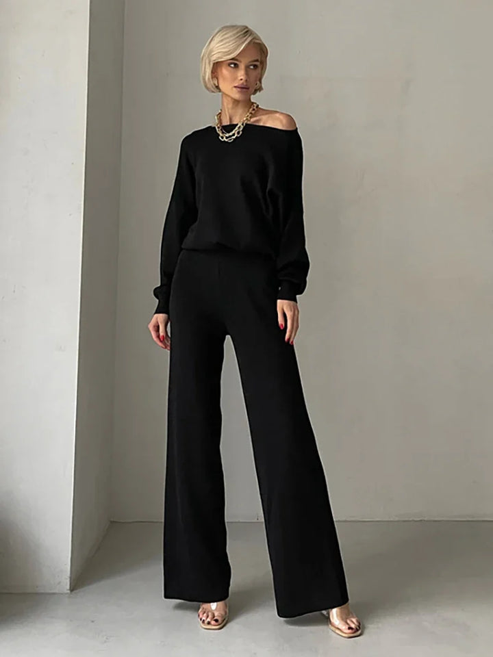 Irenee | Off Shoulder Knit Two Piece Set