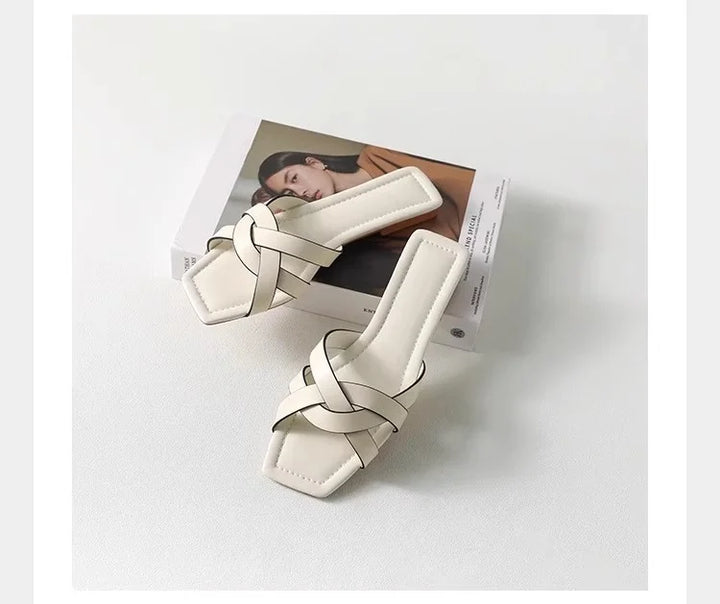 Audette | Interlaced Leather Slides