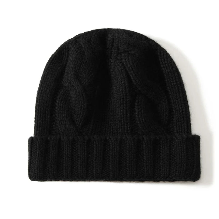 100% Cashmere Cable Knit Beanie