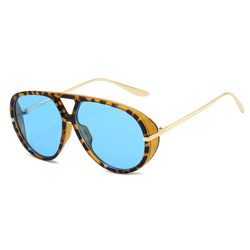 Double Bridge Metal Aviator Sunglasses