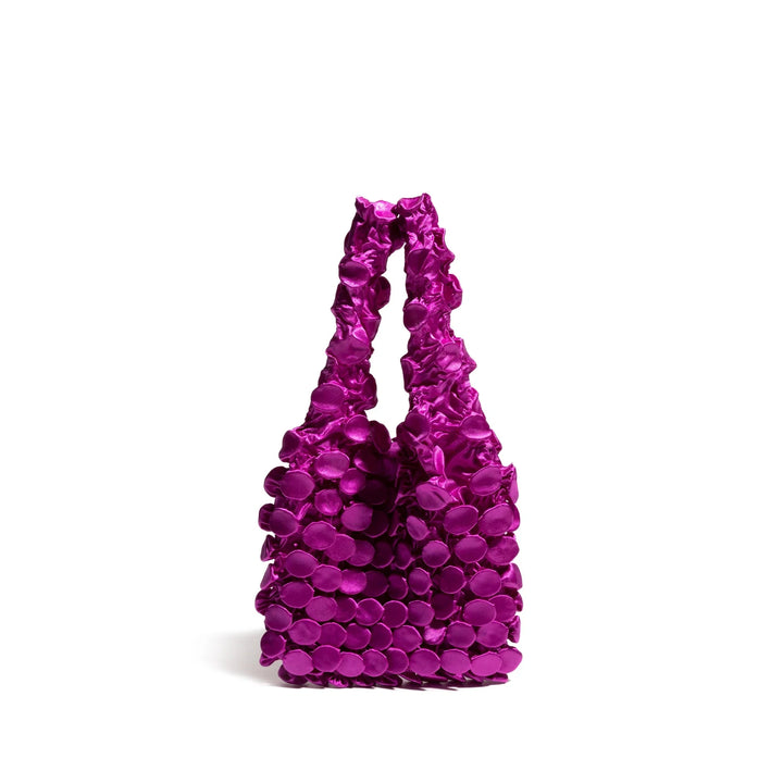 Ruched Bubble Tote, Long Shoulder Handles