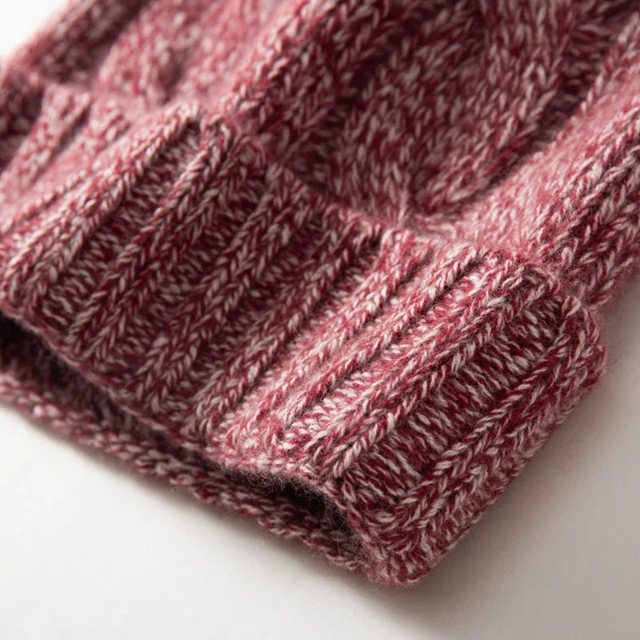 100% Cashmere Cable Knit Beanie