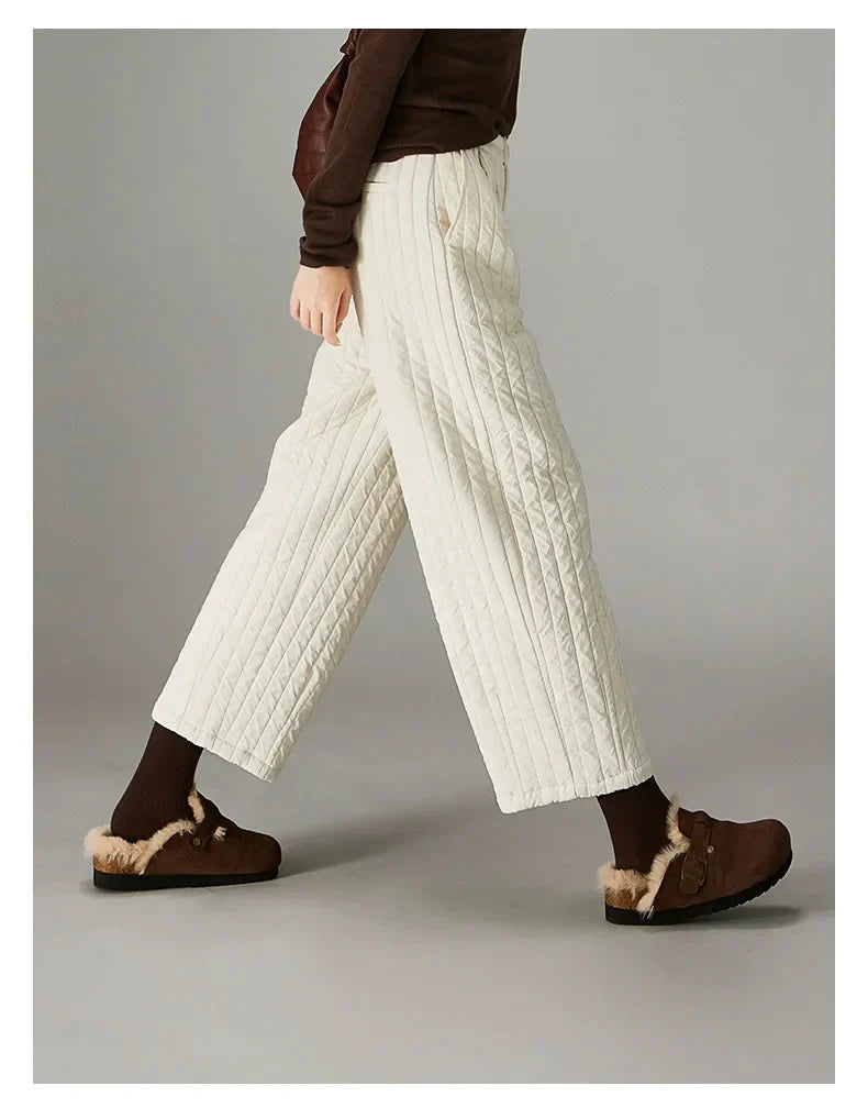 Helene | Quilted Insulated Wide Leg Pants