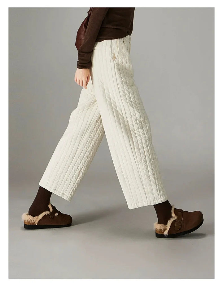 Helene | Quilted Insulated Wide Leg Pants
