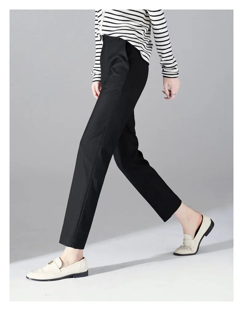 Josee | Tapered Ankle High Waist Trousers