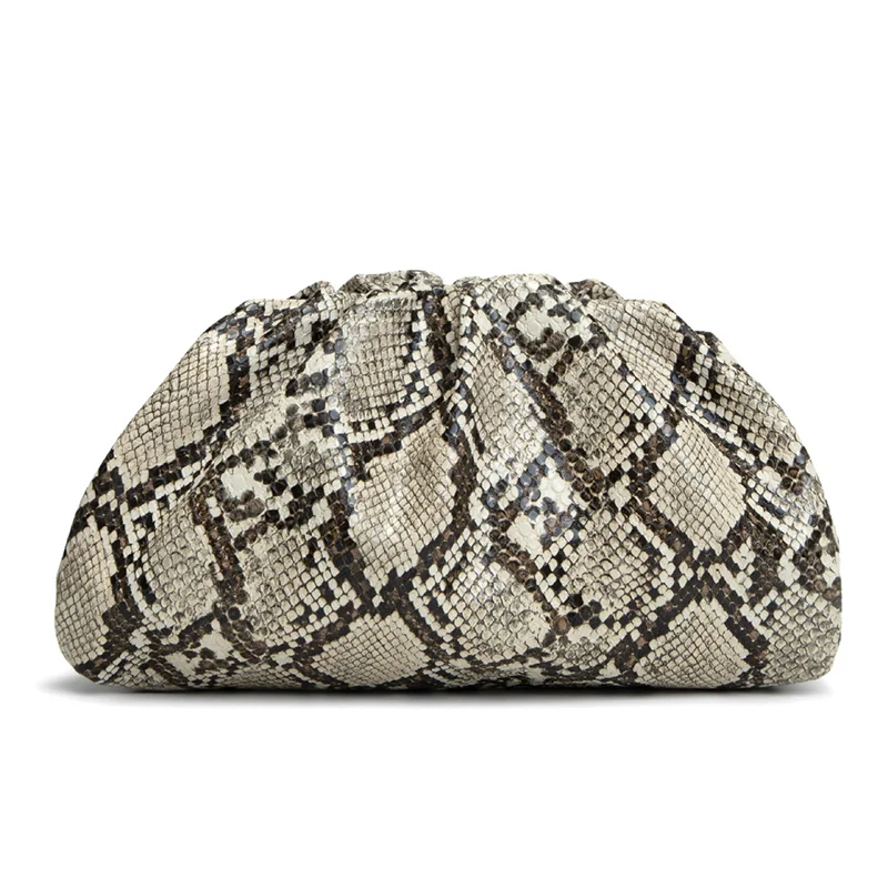 Leopard Print Hasp Clutch, Linen Lined