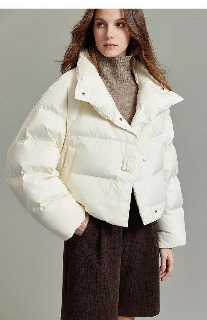 Léonide | Quilted Funnel Neck Parka
