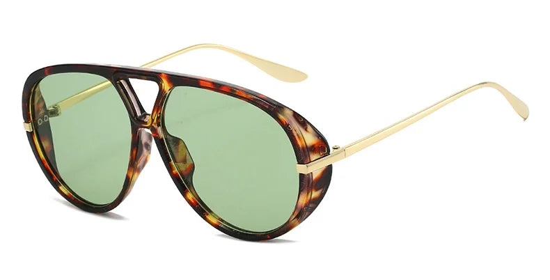 Double Bridge Metal Aviator Sunglasses