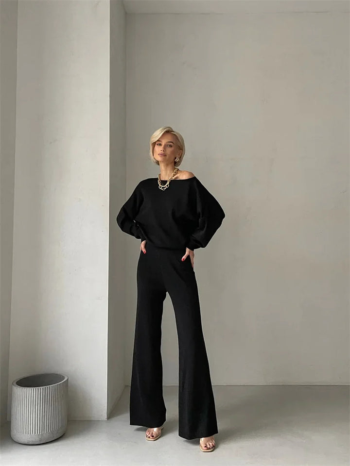 Irenee | Off Shoulder Knit Two Piece Set