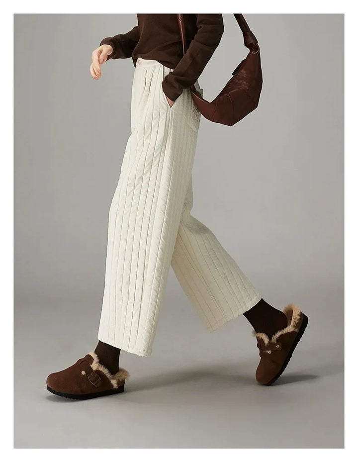 Helene | Quilted Insulated Wide Leg Pants