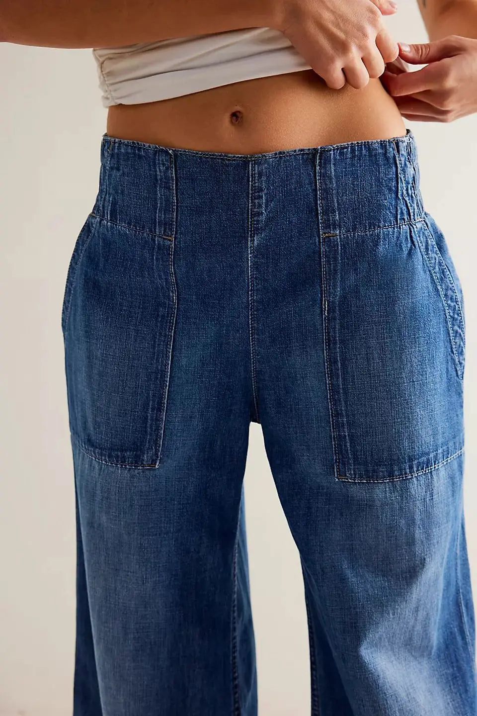 Melina | Loose Fit High Rise Wide Jeans