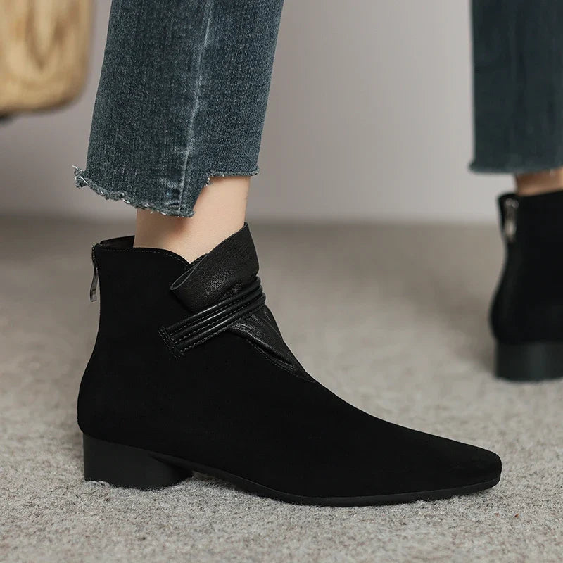Rosemarie | Cow Suede Pointed Boots