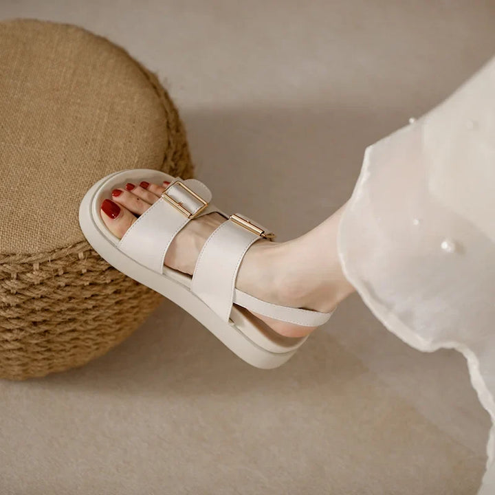 Cesarine | Double Buckle Platform Sandals