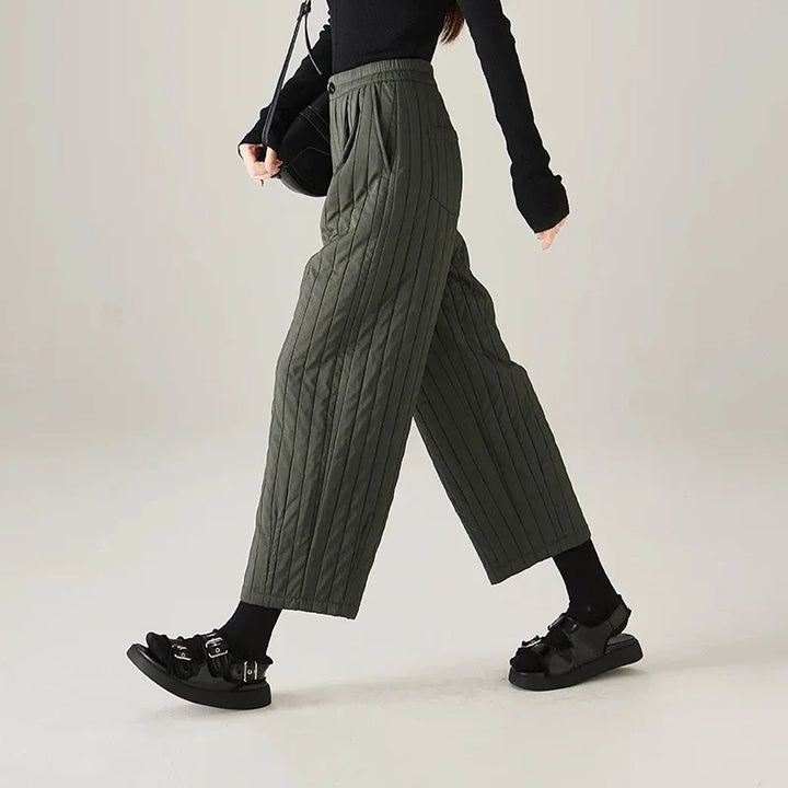 Helene | Quilted Insulated Wide Leg Pants