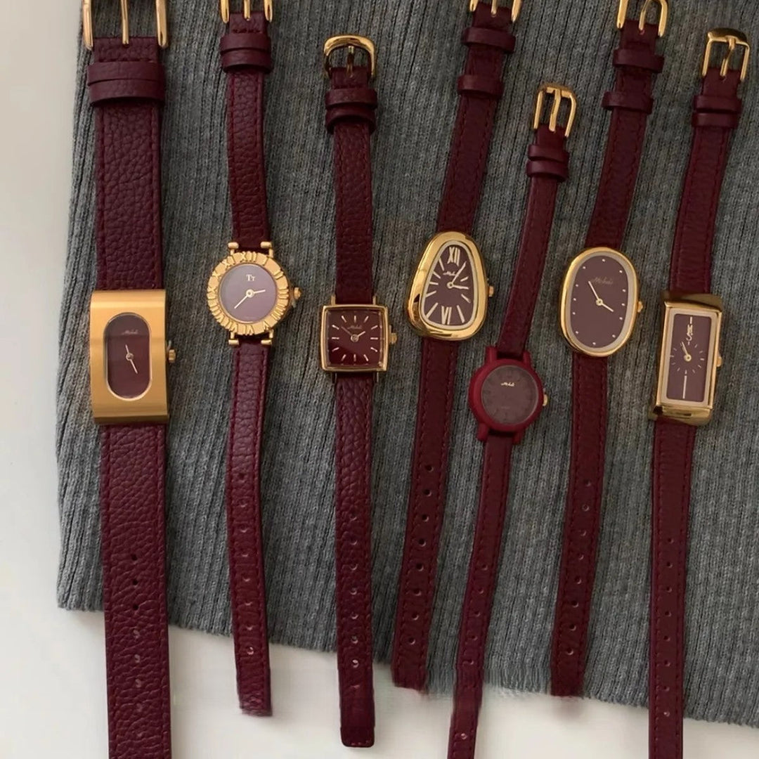 Brass Case Watch, Leather Strap