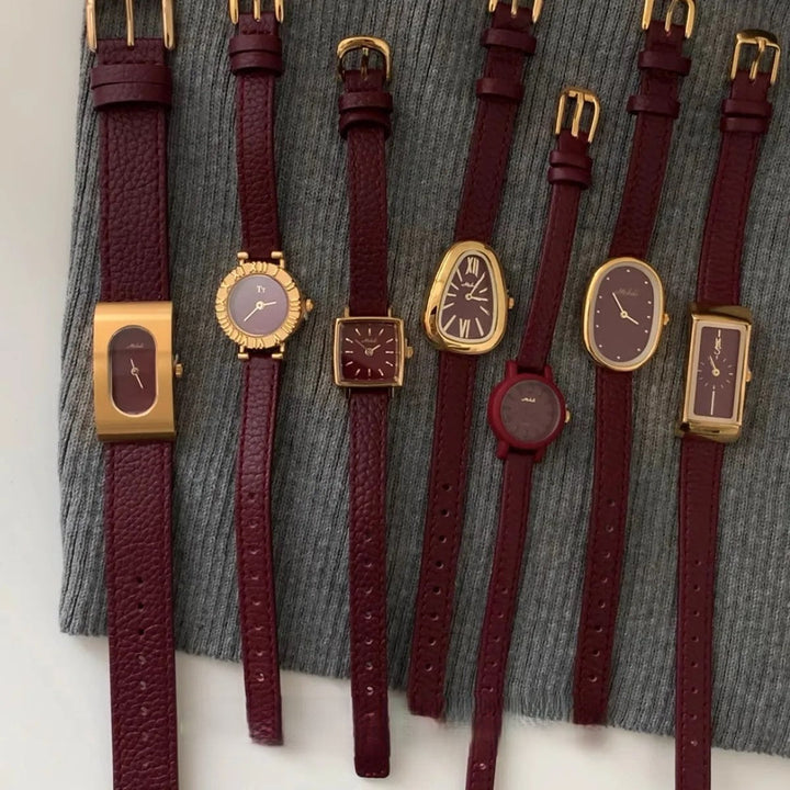 Brass Case Watch, Leather Strap