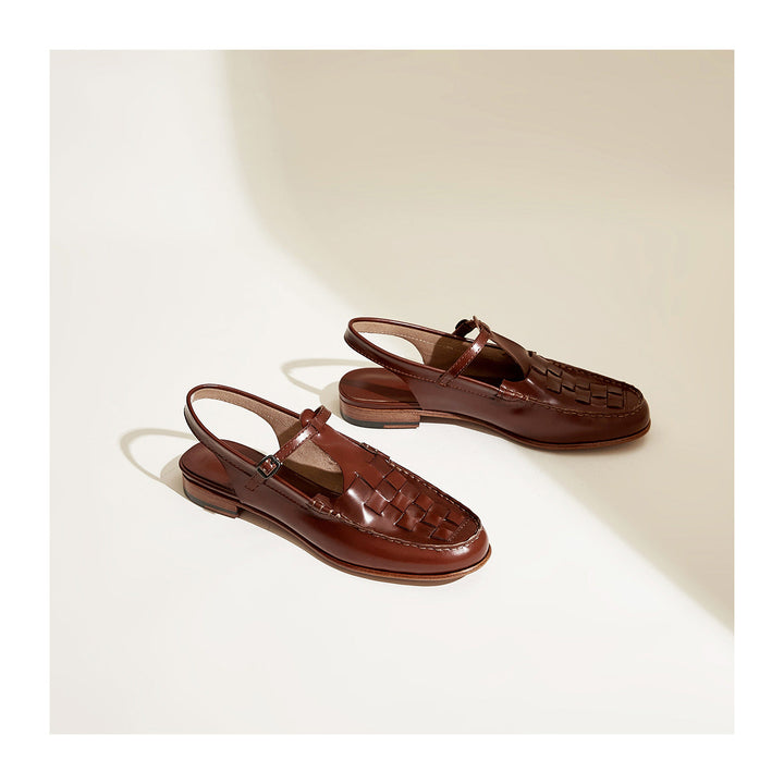 Peggy | Italian Leather Slingback Sandals