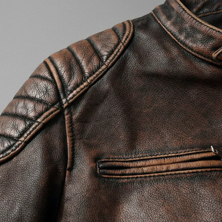 Alphege | Cotton Lined Leather Jacket