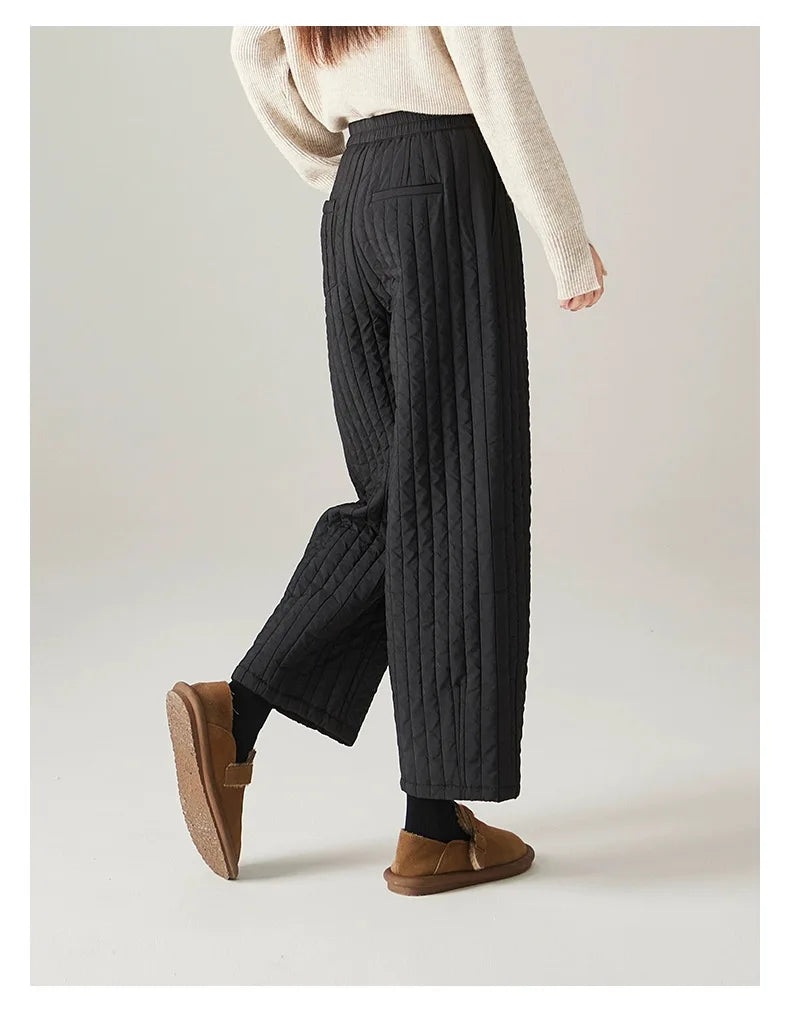 Helene | Quilted Insulated Wide Leg Pants