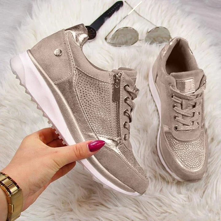Gisele | Sequin Hidden Wedge Sneakers