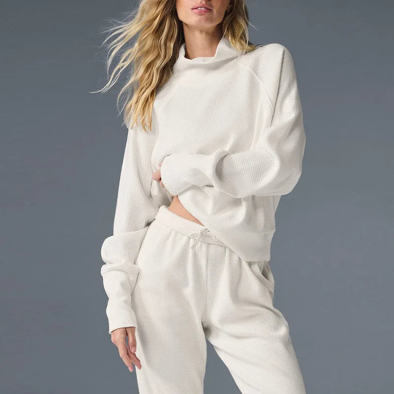 Euphemie | Waffle Knit Cotton Lounge Set