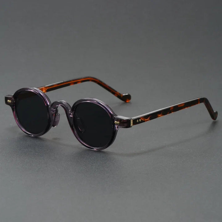 Translucent Round Acetate Sunglasses