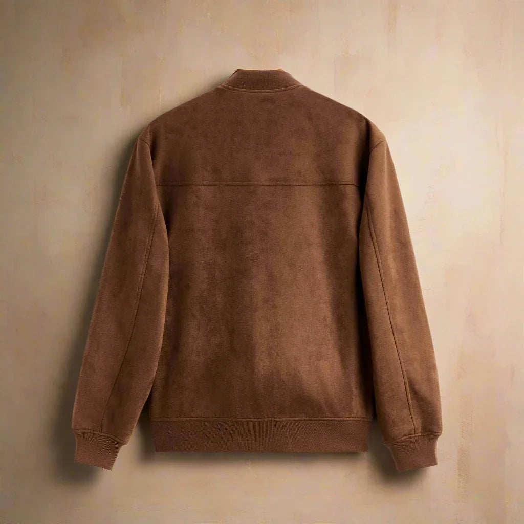 Damien | Brushed Cotton Zip Front Jacket