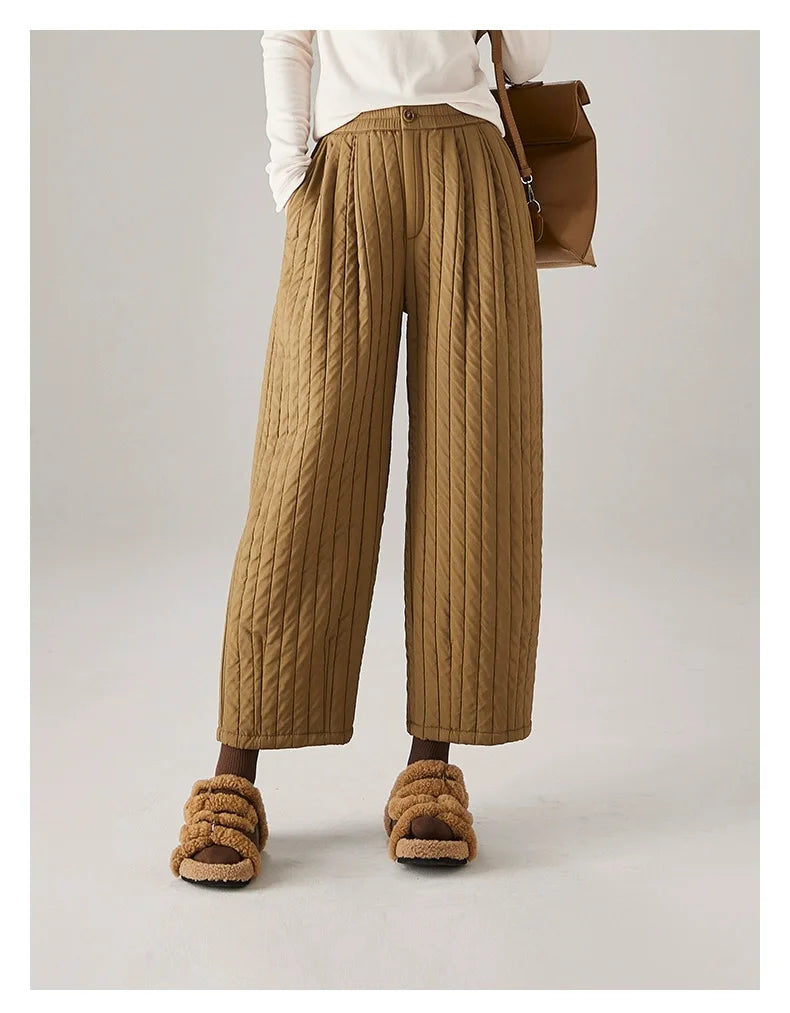 Helene | Quilted Insulated Wide Leg Pants