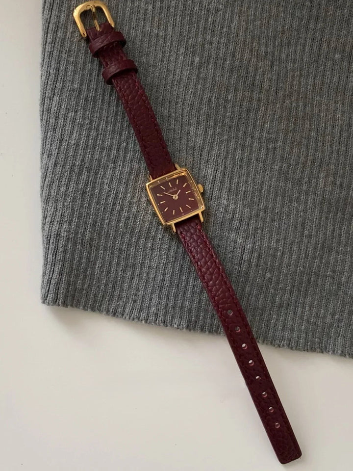 Brass Case Watch, Leather Strap