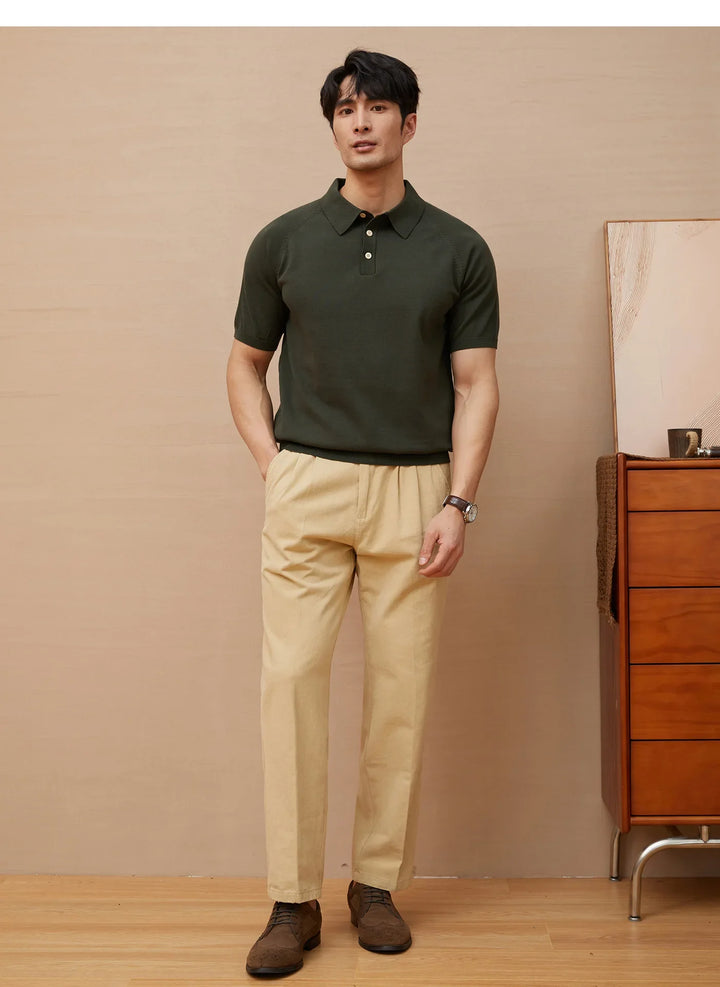 Barnabé | Fine Knit Button Down Polo