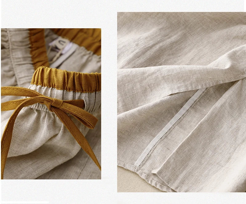 Eudoxie | Embroidered Organic Linen Skirt