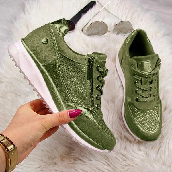 Gisele | Sequin Hidden Wedge Sneakers