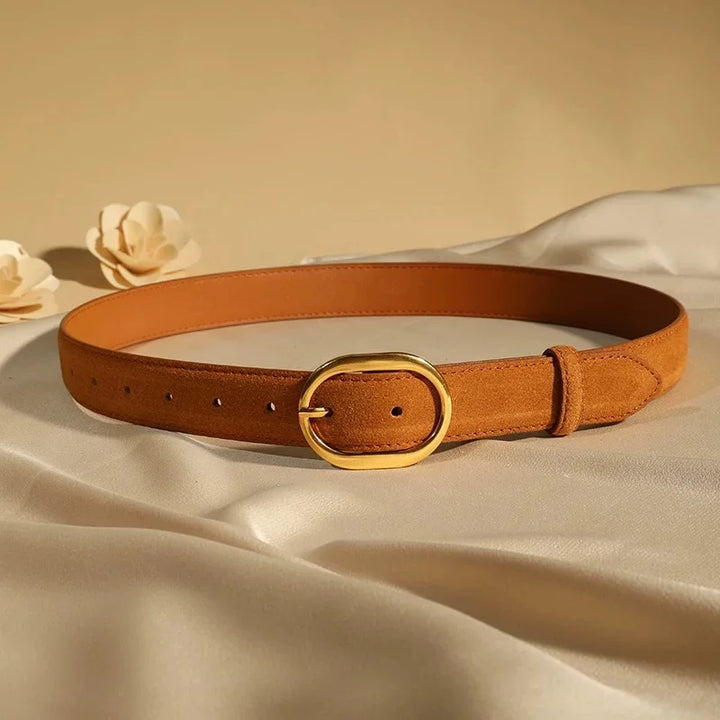 Suede Cowhide Belt, 40 in