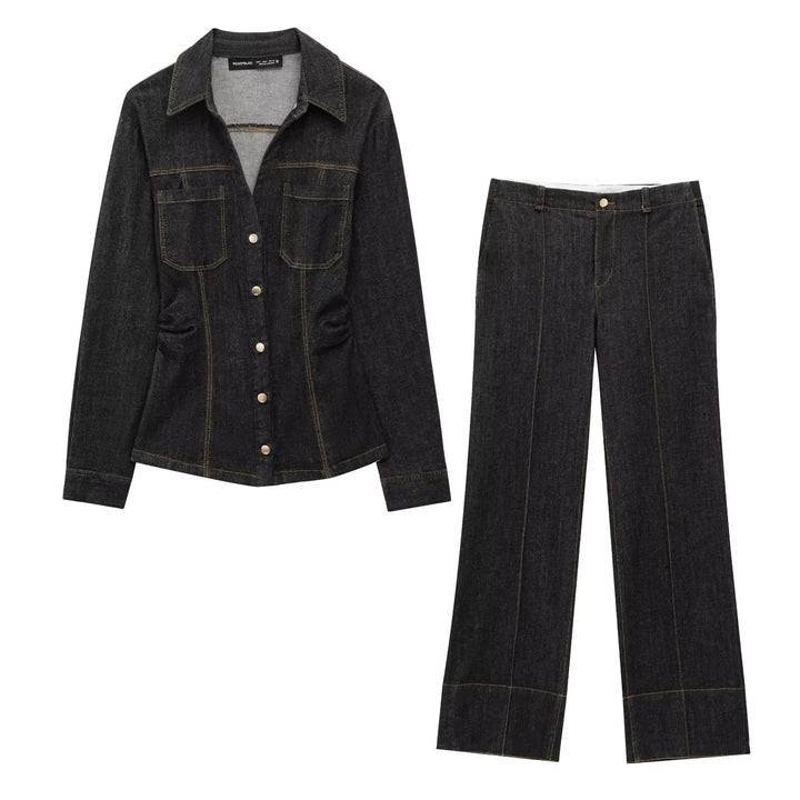 Anne | Heavy Denim Blazer and Trousers