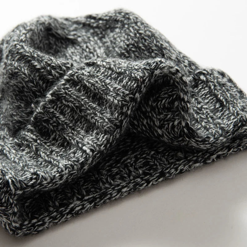 100% Cashmere Cable Knit Beanie