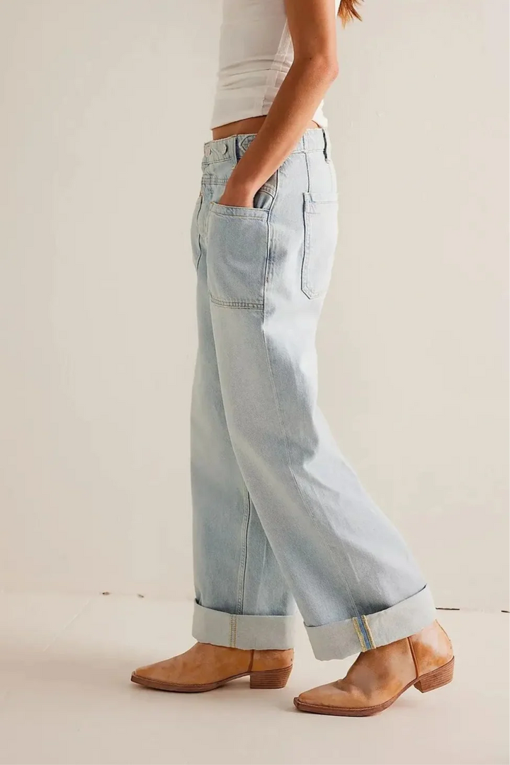Modestine | Rigid Cotton Wide Leg Jeans
