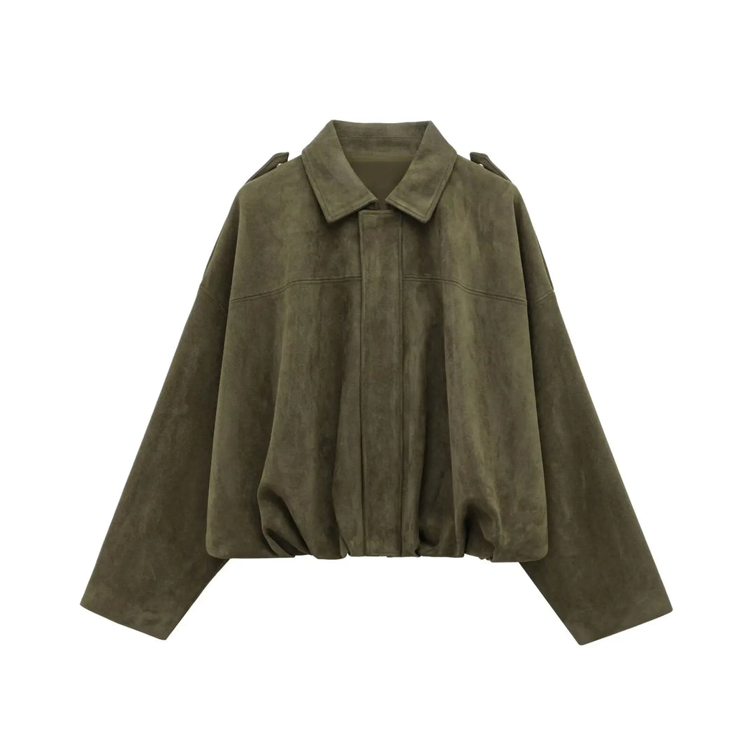 Roseanne | Oversized Suede Bomber