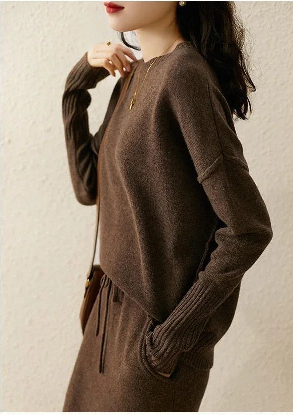 Rosette | Cotton Knit Sweater and Skirt