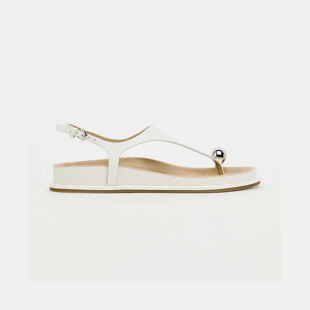 Eudora | Metal Trim Ankle Strap Flats