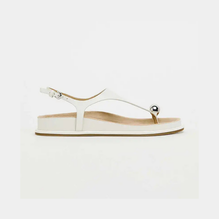 Eudora | Metal Trim Ankle Strap Flats