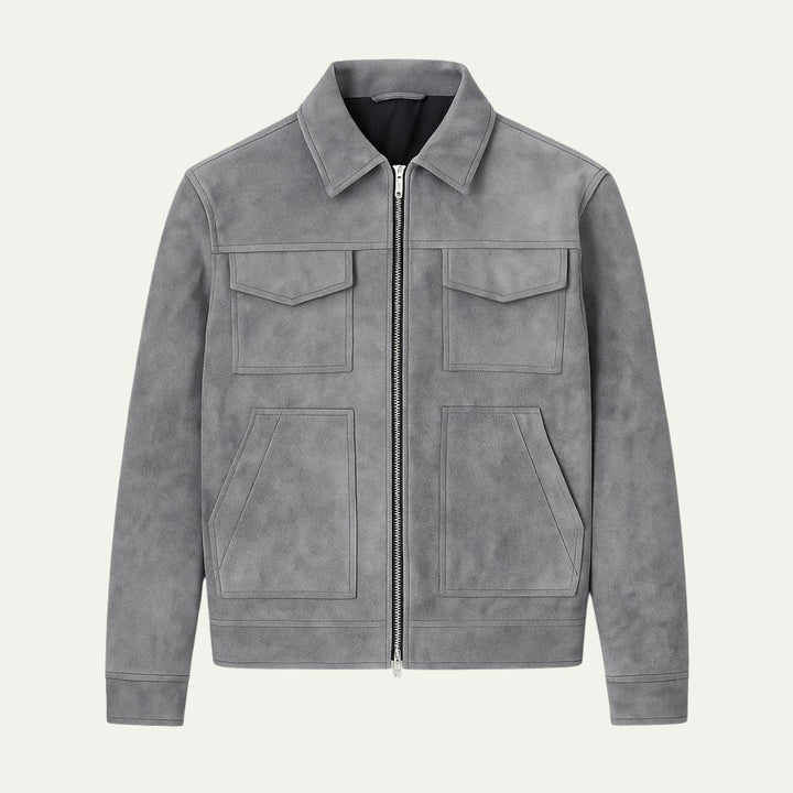 Rosario | Faux Suede Flap Pocket Jacket