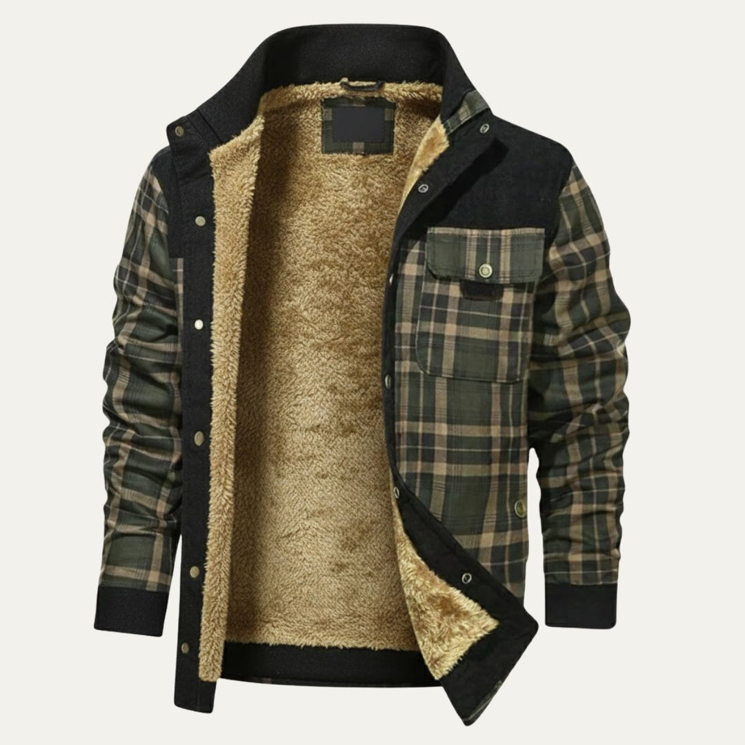Honore | Plush Lined Plaid Shirt Jacket