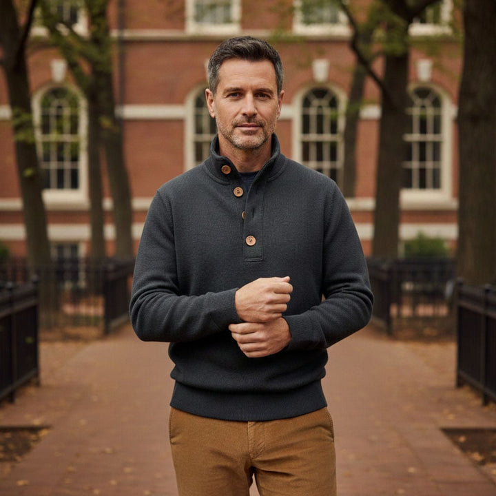 Eudes | Buttoned Collar Wool Knit