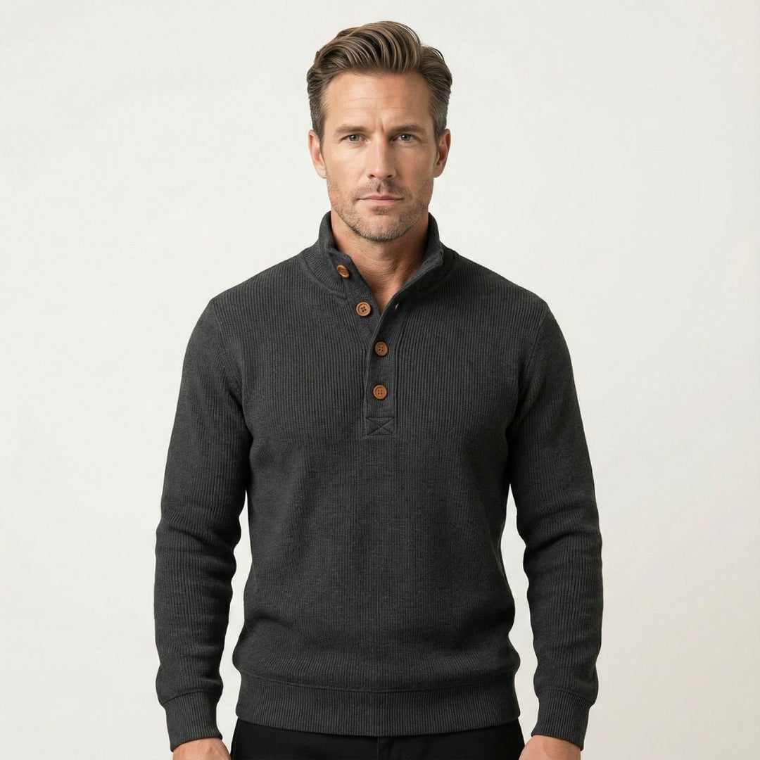 Eudes | Buttoned Collar Wool Knit