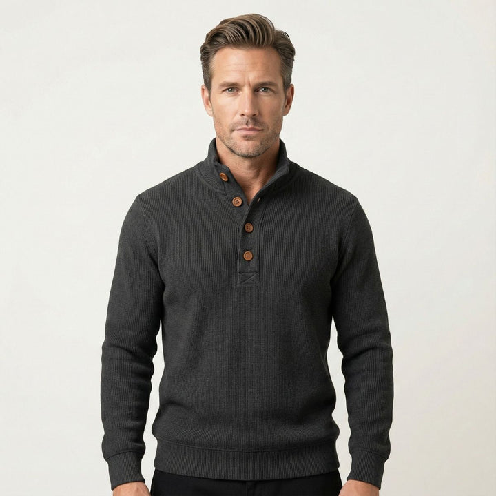 Eudes | Buttoned Collar Wool Knit