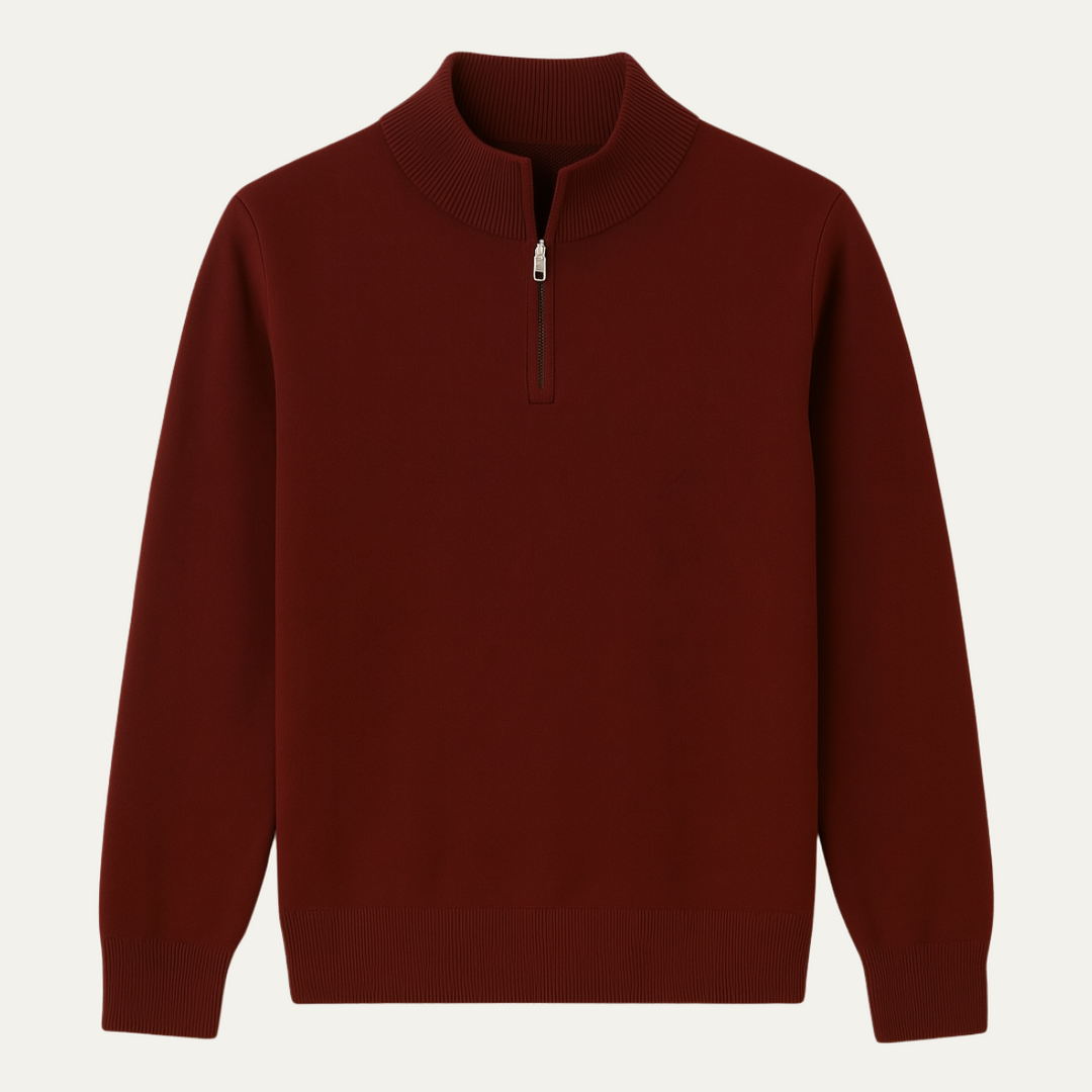Cyriaque | 100% Cotton Half Zip Knit